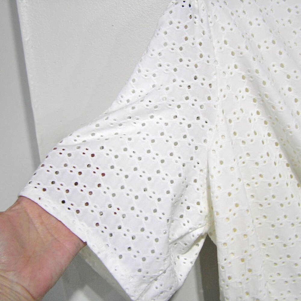NWT White Eyelet Dress Faux Wrap Size 20W - Picture 6 of 15